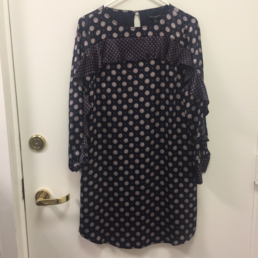 NEW Banana Republic Silk Dress (with design)